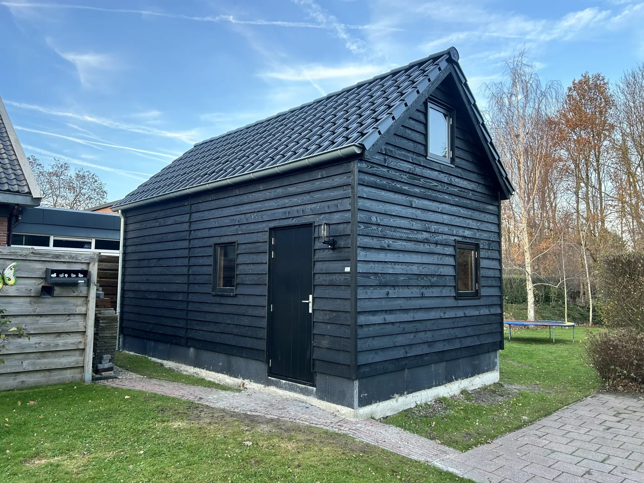 Houten overkapping aan huis